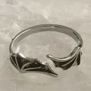 Simple Silver Winged Design Ring